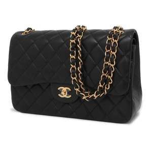 Chanel Matelasse 30 Coco Mark Lambskin Shoulder Bag Black